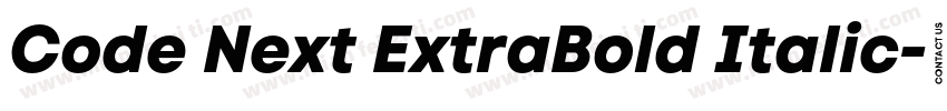Code Next ExtraBold Italic字体转换